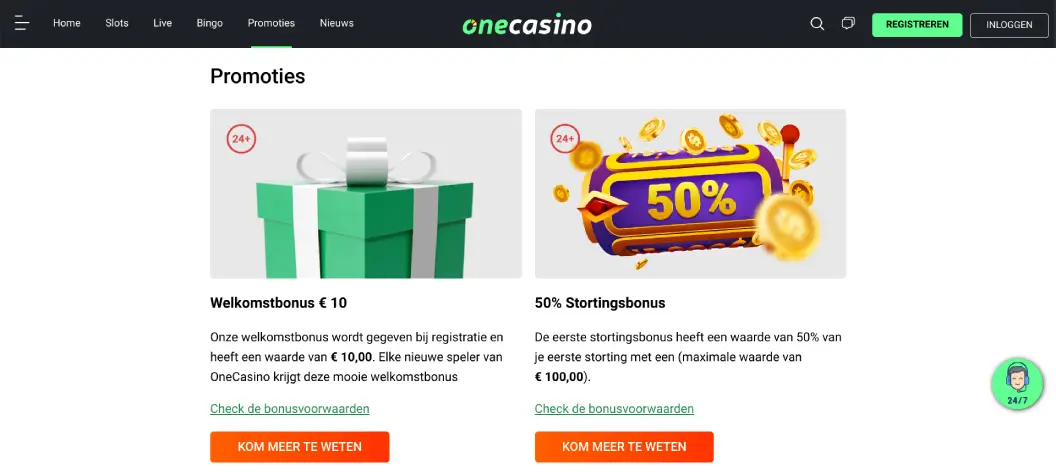 One Casino Bonus